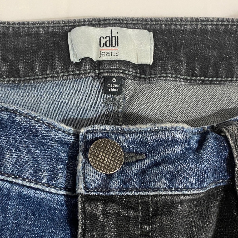 CABI Jeans Park Colorblock Denim Shorts, Two tone, Sz 8, NWOT,Cotton​, Stretch - Picture 2 of 11